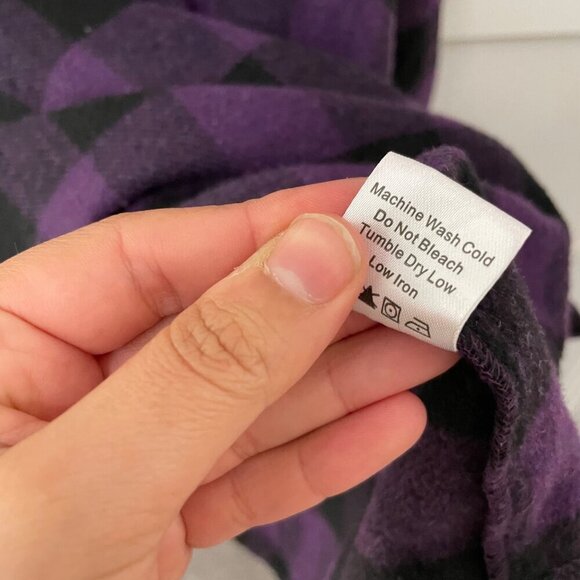 Tuckernuck Aubergine Check Parker Shacket Purple Black Flannel Size XL - Picture 5 of 7